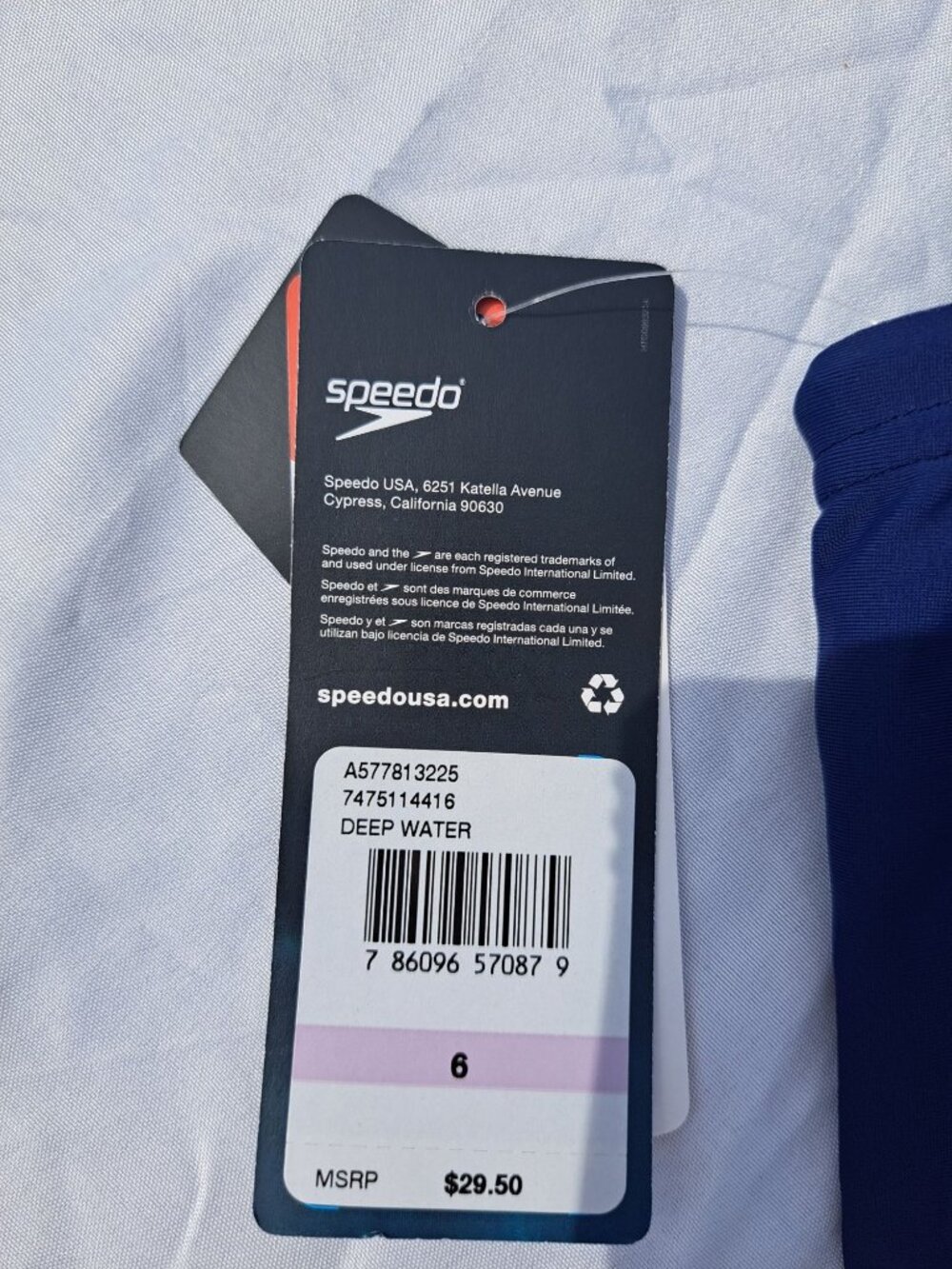 New Speedo Boys UPF 50+ Jammer Swim Shorts Size 6 Chlorine-Resistant Navy Blue - Picture 7 of 8